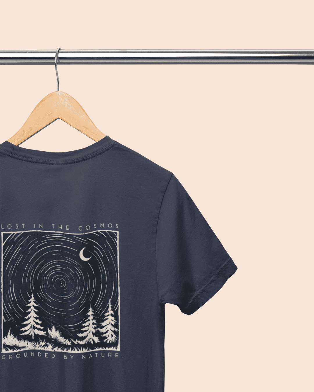 Unisex Pastel Blue Oversized Cotton T-Shirt "Lost in the Cosmos"